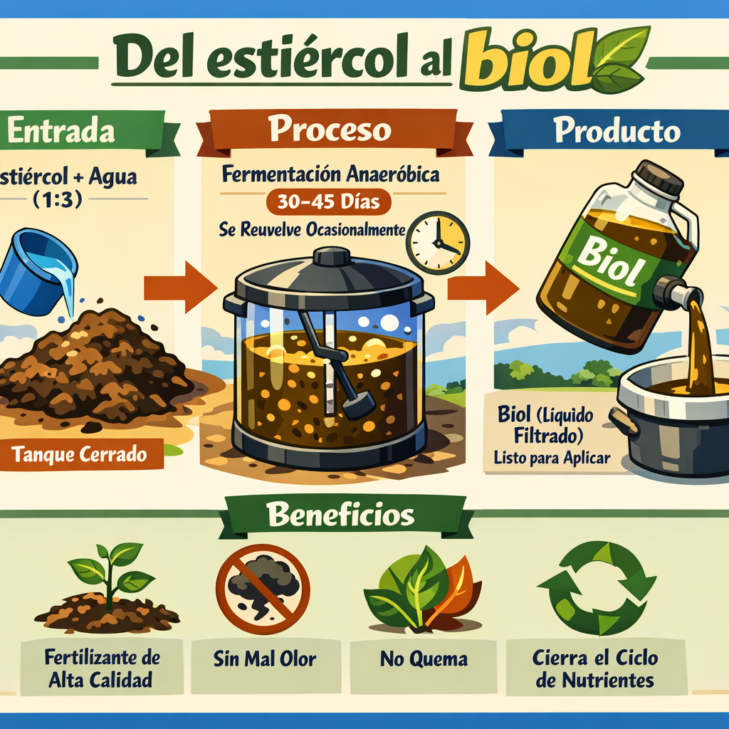 Producción de Biol: Fertilizante líquido de alta calidad